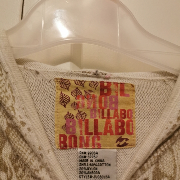 Billabong snake print angora knit zip hoodie - Picture 4 of 6